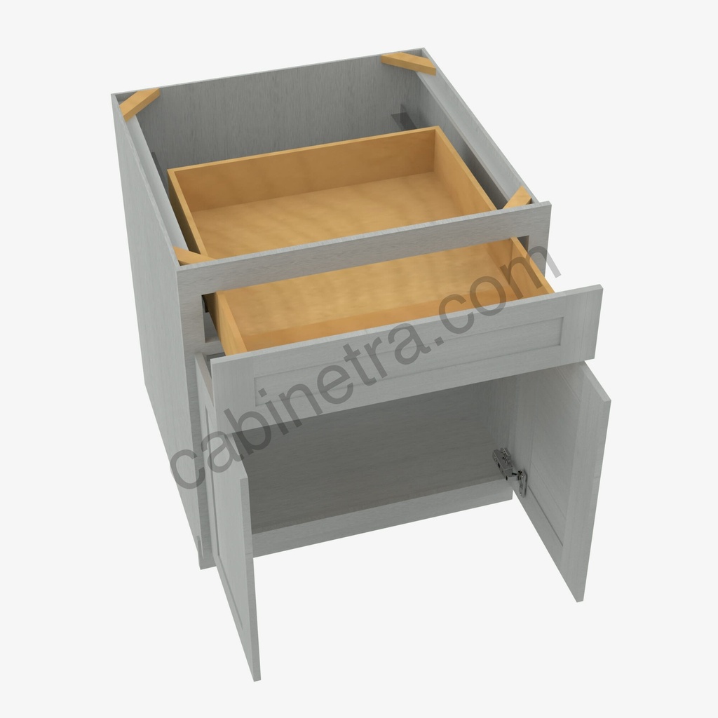 AN-B24B Double Door Base Cabinet | Forevermark Nova Light Grey Shaker