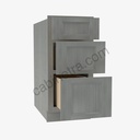 TG-DB15(3) 3 Drawer Pack Base Cabinet | Forevermark Midtown Grey