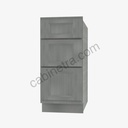 TG-DB15(3) 3 Drawer Pack Base Cabinet | Forevermark Midtown Grey