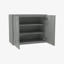 TG-W3342B Double Door Wall Cabinet | Forevermark Midtown Grey