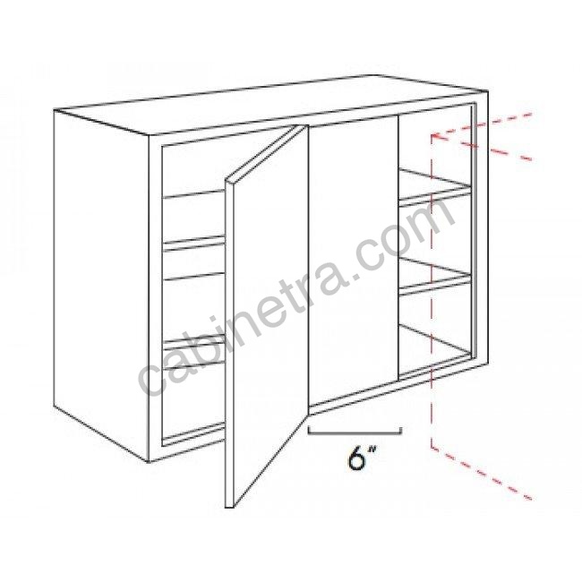 TG-WBLC30/33-3042 Wall Blind Corner Cabinet | Forevermark Midtown Grey