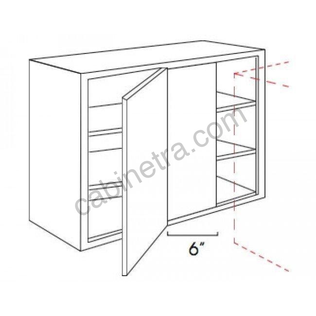 TG-WBLC30/33-3036 Wall Blind Corner Cabinet | Forevermark Midtown Grey