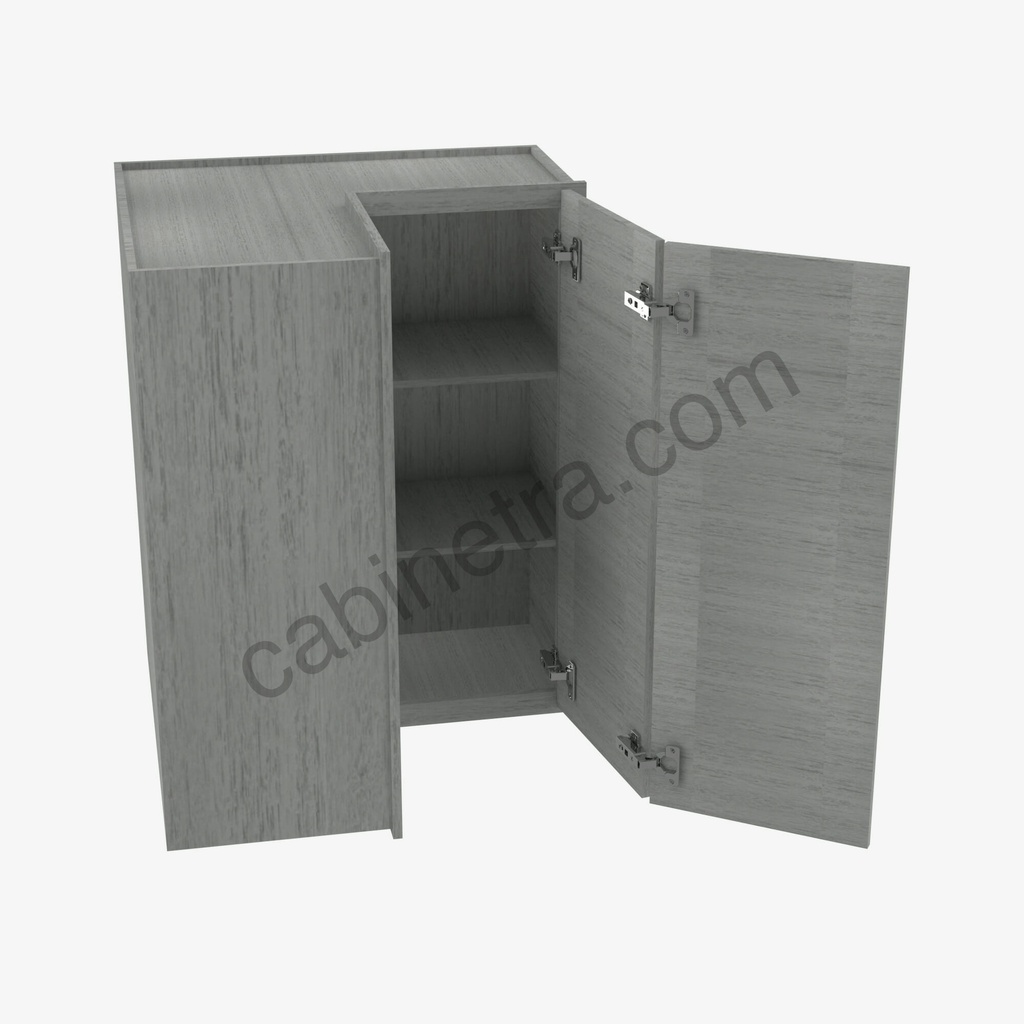 TG-WSQ2436 Easy Reach Wall Corner Cabinet | Forevermark Midtown Grey