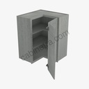 TG-WSQ2442 Easy Reach Wall Corner Cabinet | Forevermark Midtown Grey