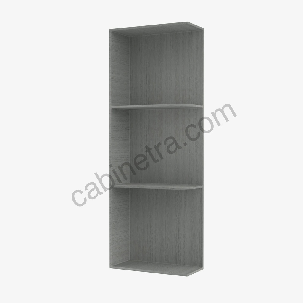 TG-WES530 Wall End Shelf with Open Shelves | Forevermark Midtown Grey