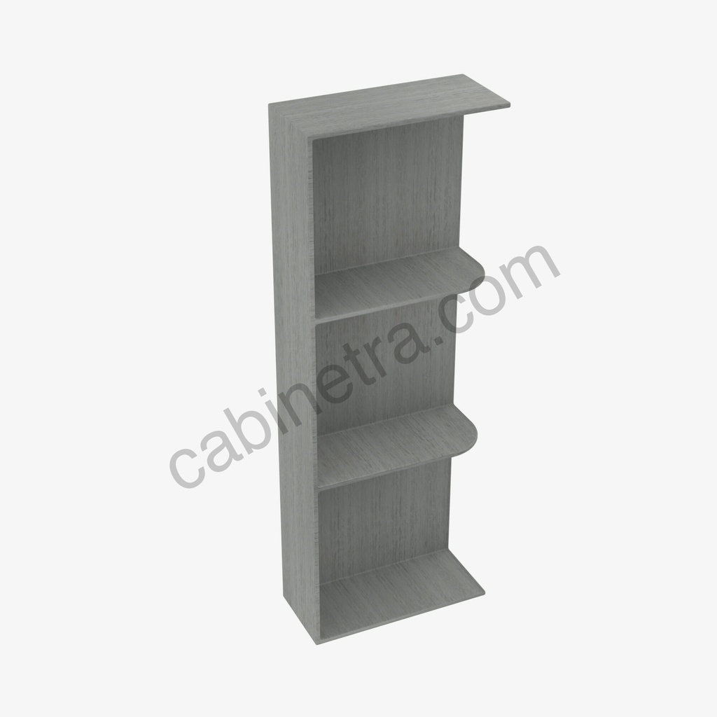 TG-WES530 Wall End Shelf with Open Shelves | Forevermark Midtown Grey