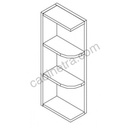 TG-WES530 Wall End Shelf with Open Shelves | Forevermark Midtown Grey