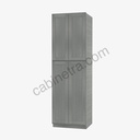 TG-WP2490B Tall Wall Pantry Cabinet with Butt Doors | Forevermark Midtown Grey