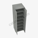 TG-WP2490B Tall Wall Pantry Cabinet with Butt Doors | Forevermark Midtown Grey