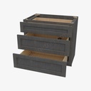 TS-DB36(3) 3 Drawer Pack Base Cabinet | Forevermark Townsquare Grey