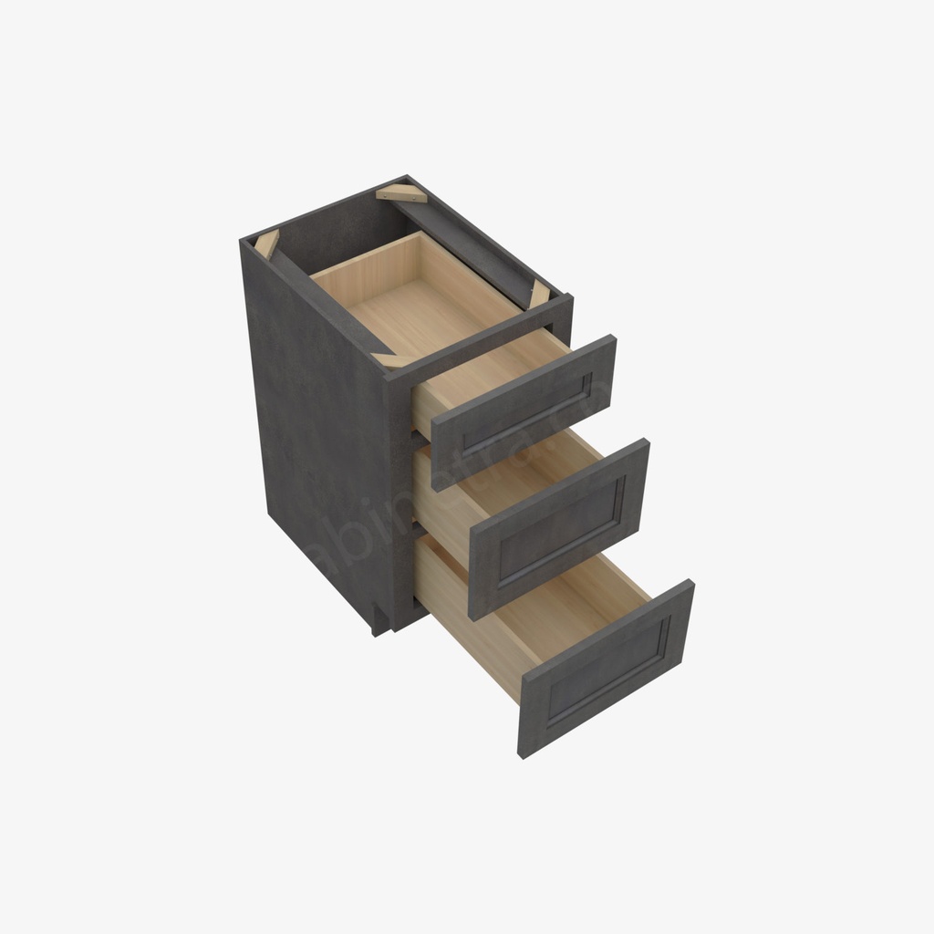 TS-DB18(3) 3 Drawer Pack Base Cabinet | Forevermark Townsquare Grey