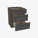 TS-DB24(3) 3 Drawer Pack Base Cabinet | Forevermark Townsquare Grey