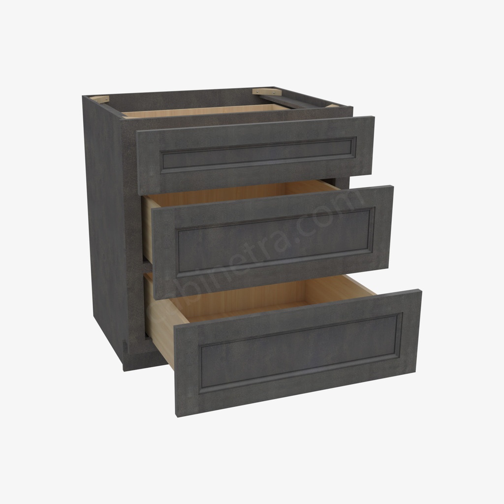 TS-DB30(3) 3 Drawer Pack Base Cabinet | Forevermark Townsquare Grey