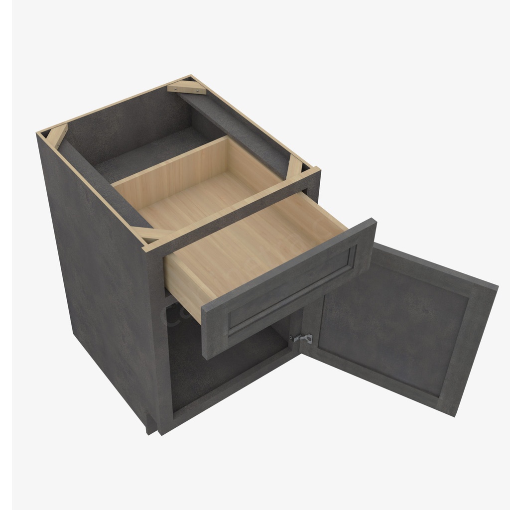 TS-B21 Single Door Base Cabinet | Townsquare Grey