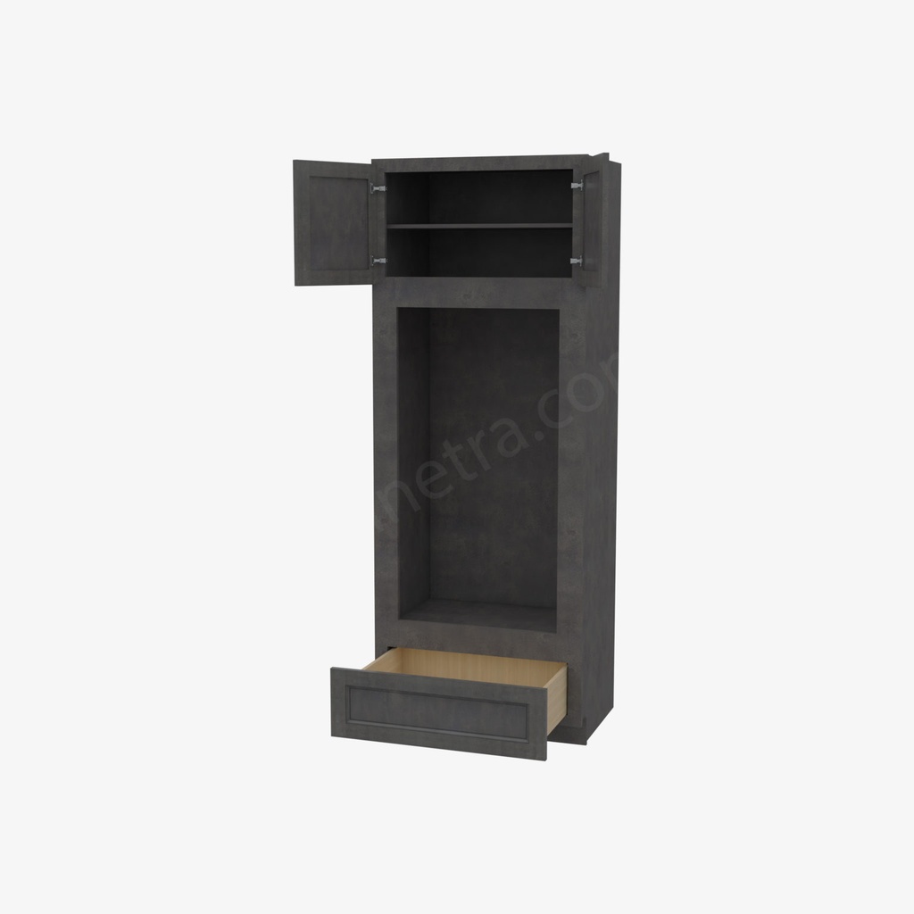 TS-OM3390B Tall Double Oven / Oven Microwave Cabinet | Forevermark Townsquare Grey