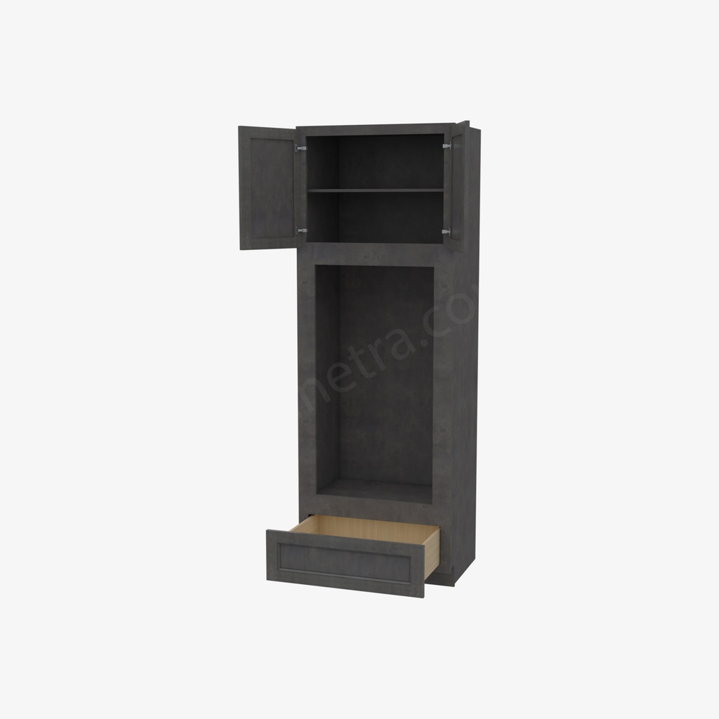 TS-OM3396B Tall Double Oven / Oven Microwave Cabinet | Forevermark Townsquare Grey