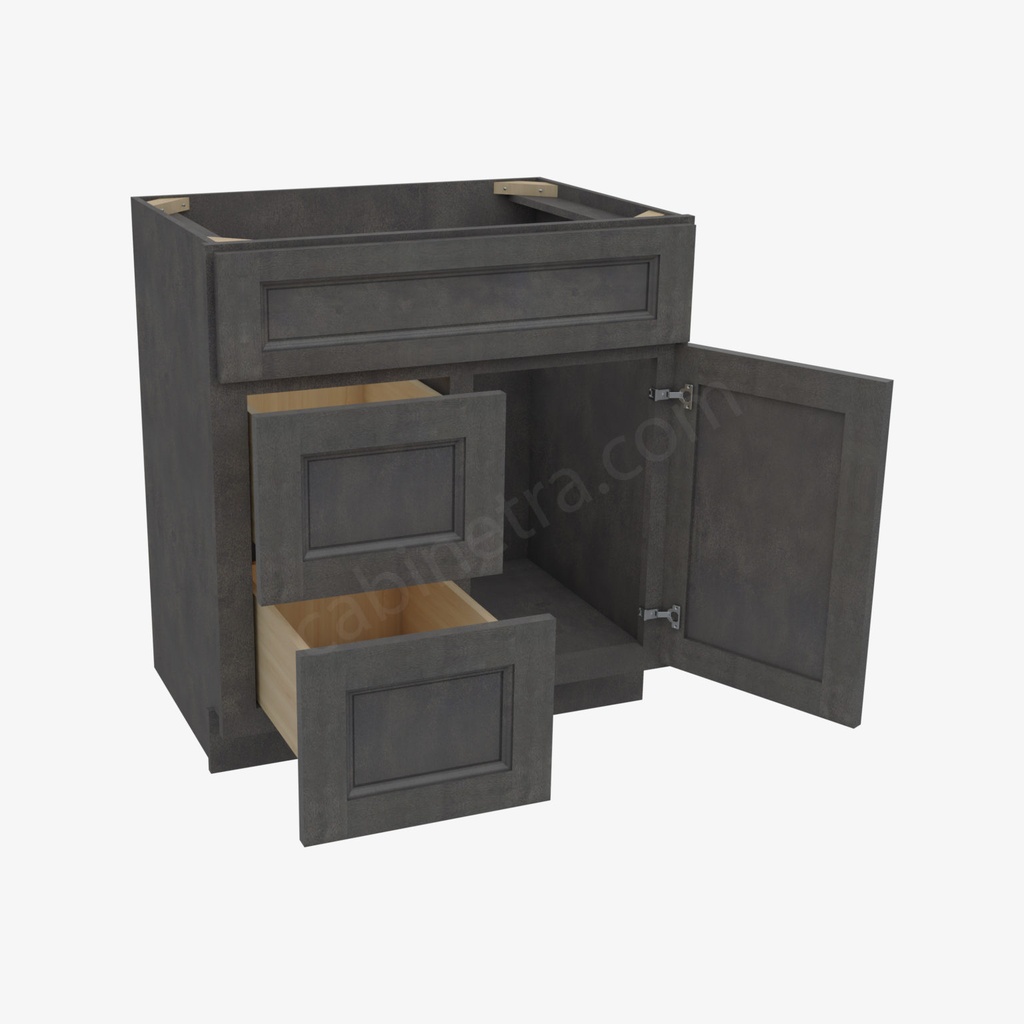TS-S3021DL-34-1/2"" Combo Vanity with Left Drawer | Forevermark Townsquare Grey