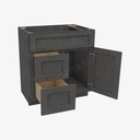 TS-S3021DL-34-1/2"" Combo Vanity with Left Drawer | Forevermark Townsquare Grey
