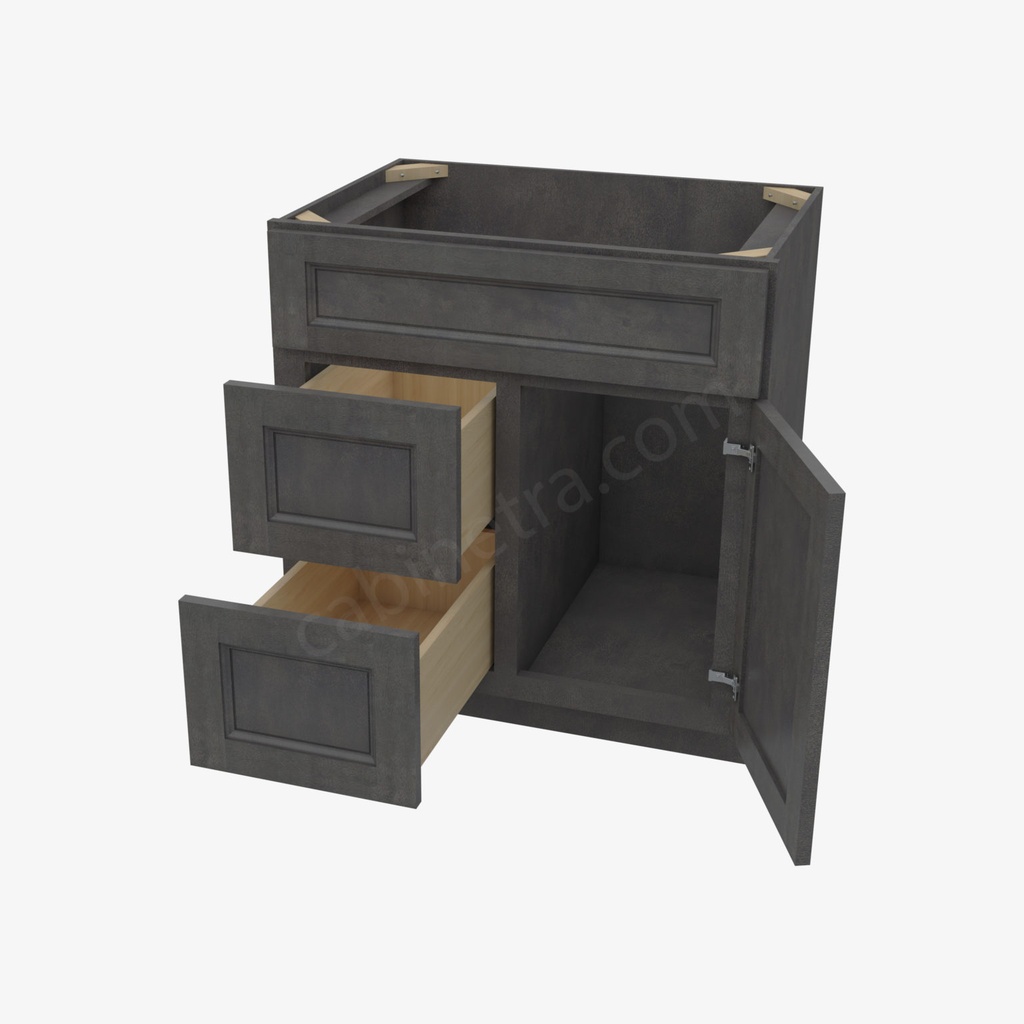 TS-S3021DL-34-1/2"" Combo Vanity with Left Drawer | Forevermark Townsquare Grey