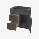 TS-S3021DL-34-1/2"" Combo Vanity with Left Drawer | Forevermark Townsquare Grey