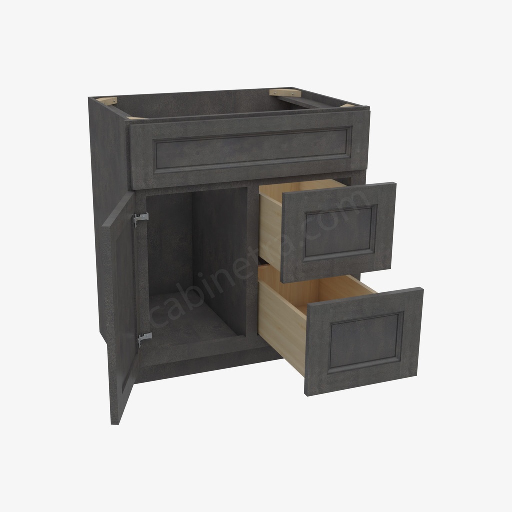 TS-S3021DR-34-1/2"" Combo Vanity with Right Drawer | Forevermark Townsquare Grey