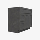 TS-S3621BDL-34-1/2"" Sink Base Combo Vanity with Left Drawer | Forevermark Townsquare Grey