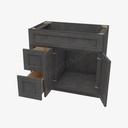 TS-S3621BDL-34-1/2"" Sink Base Combo Vanity with Left Drawer | Forevermark Townsquare Grey