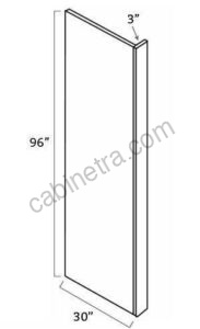 TS-REP3096(3)-3/4"" Refrigerator End Panel | Forevermark Townsquare Grey