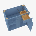 AX-BBLC45/48-42""W Base Blind Corner Cabinet | Forevermark Xterra Blue Shaker