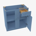 AX-BBLC45/48-42""W Base Blind Corner Cabinet | Forevermark Xterra Blue Shaker
