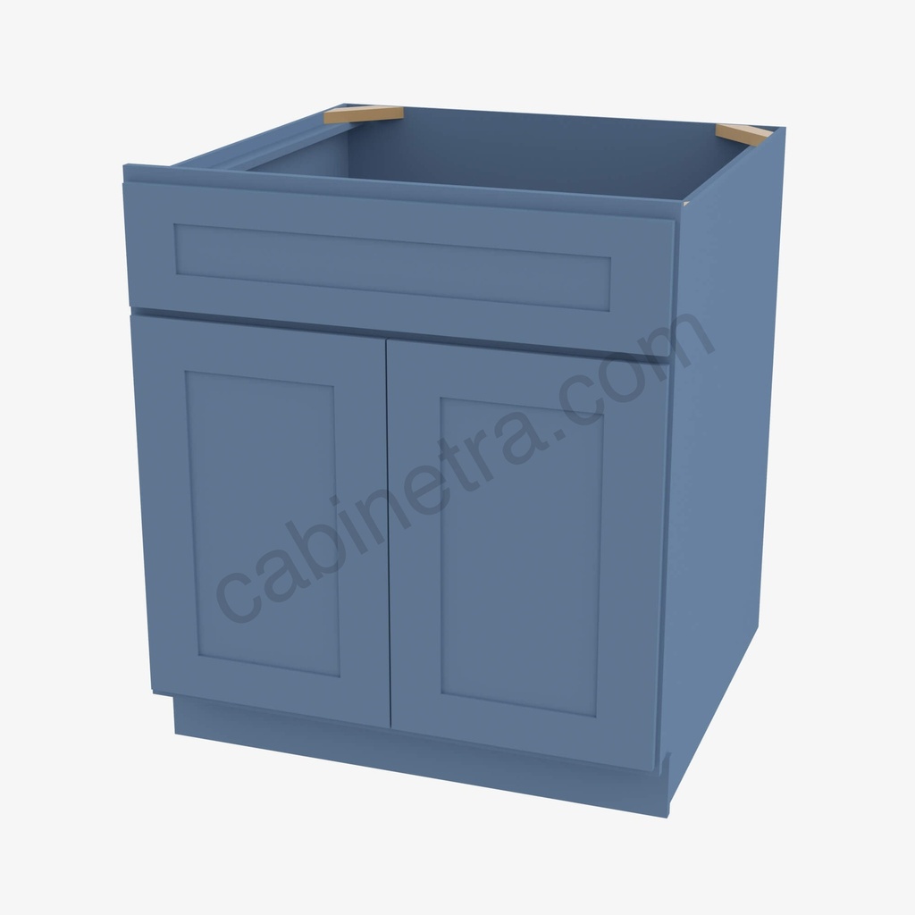 AX-S2421B-34-1/2"" Sink Base Vanity with Drawers | Forevermark Xterra Blue Shaker