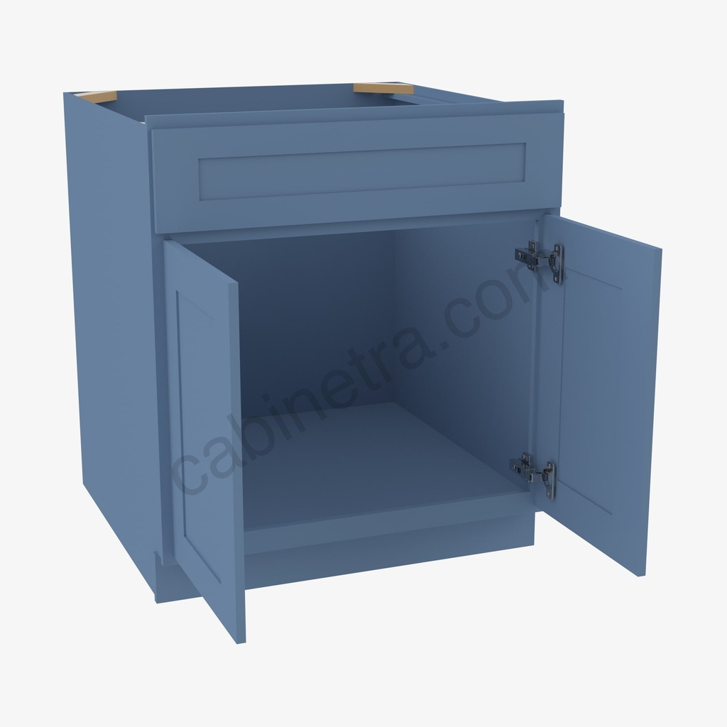 AX-S2421B-34-1/2"" Sink Base Vanity with Drawers | Forevermark Xterra Blue Shaker