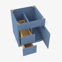 AX-S3021DL-34-1/2"" Combo Vanity with Left Drawer | Forevermark Xterra Blue Shaker