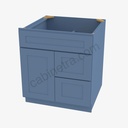 AX-S3021DR-34-1/2"" Combo Vanity with Right Drawer | Forevermark Xterra Blue Shaker