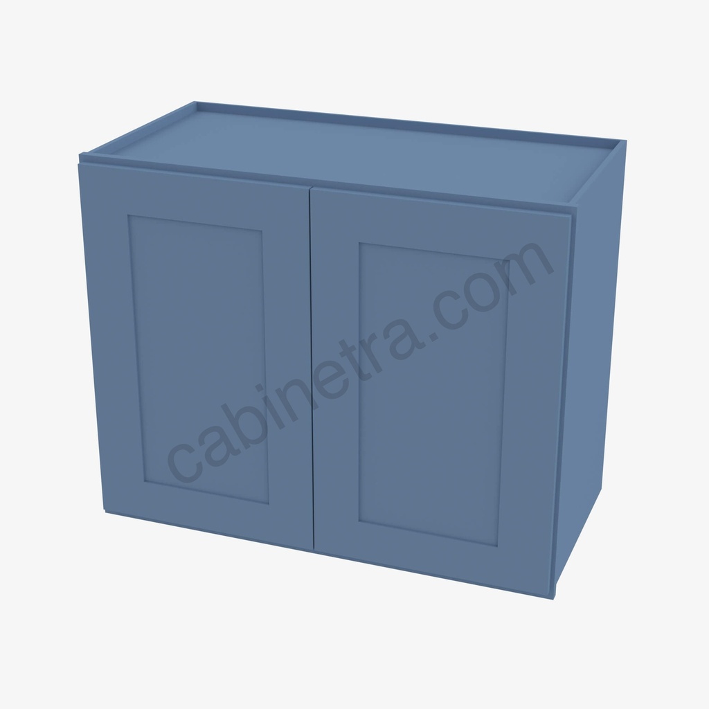 AX-W2730B Double Door Wall Cabinet | Forevermark Xterra Blue Shaker