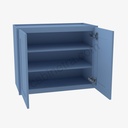 AX-W2730B Double Door Wall Cabinet | Forevermark Xterra Blue Shaker