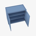 AX-W2730B Double Door Wall Cabinet | Forevermark Xterra Blue Shaker