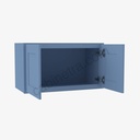 AX-W3315B Double Door Wall Cabinet | Forevermark Xterra Blue Shaker