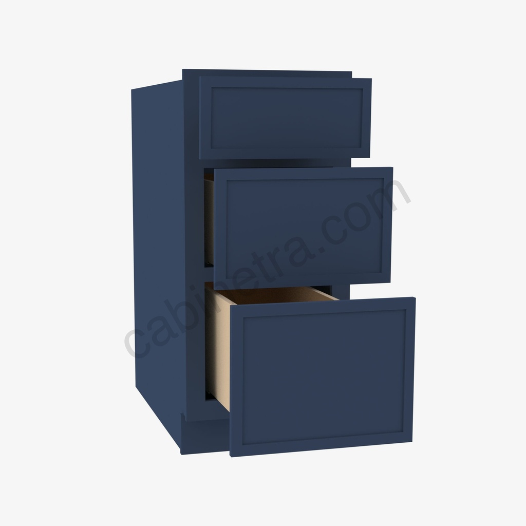 PD-DB36(3) 3 Drawer Pack Base Cabinet | Forevermark Petit Blue