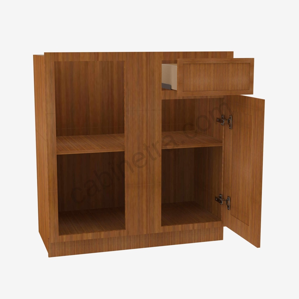PR-BBLC45/48-42""W Base Blind Corner Cabinet | Forevermark Petit Brown