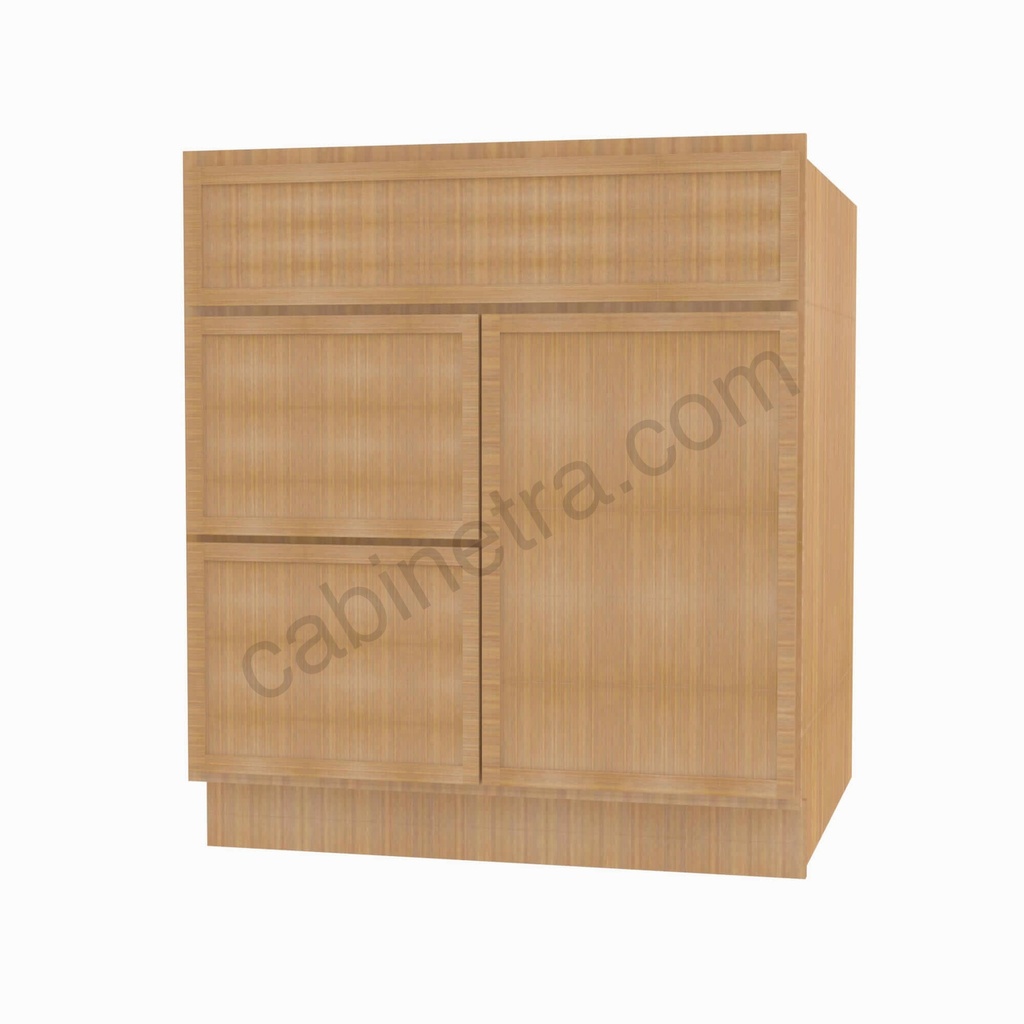 PS-S3621BDL-34-1/2"" Sink Base Combo Vanity with Left Drawer | Forevermark Petit Sand