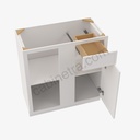 PW-BBLC39/42-36""W Base Blind Corner Cabinet | Forevermark Petit White