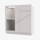 PW-BBLC42/45-39""W Base Blind Corner Cabinet | Forevermark Petit White