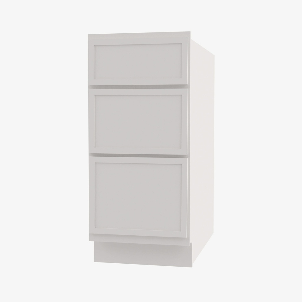 PW-DB36(3) 3 Drawer Pack Base Cabinet | Forevermark Petit White