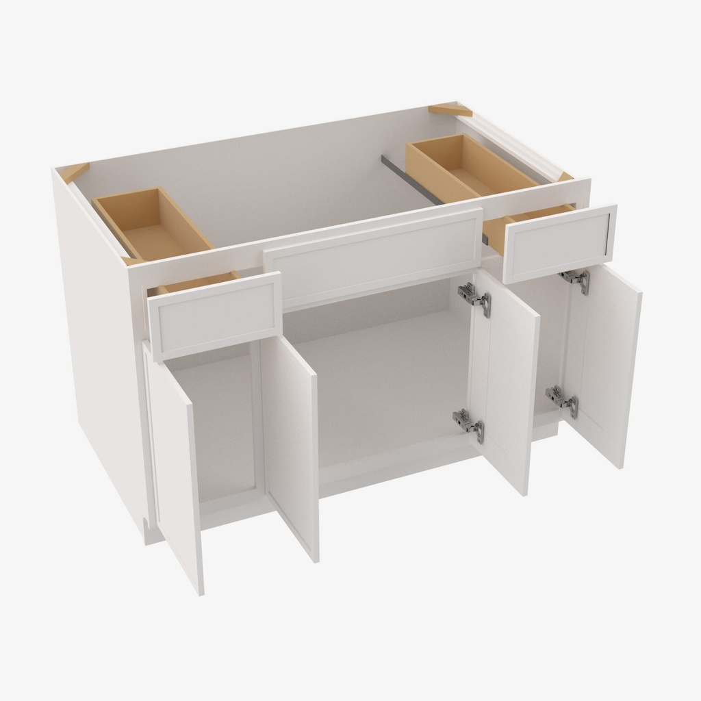 PW-S4821B12D-34-1/2 Sink Base Combo Vanity Replacement Door and Drawer Set | Forevermark Petit White""