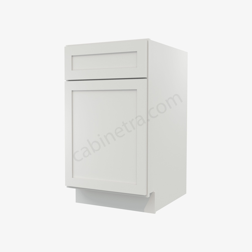 AW-B18 Single Door Base Cabinet | Forevermark Ice White Shaker