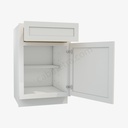 AW-B21 Single Door Base Cabinet | Ice White Shaker