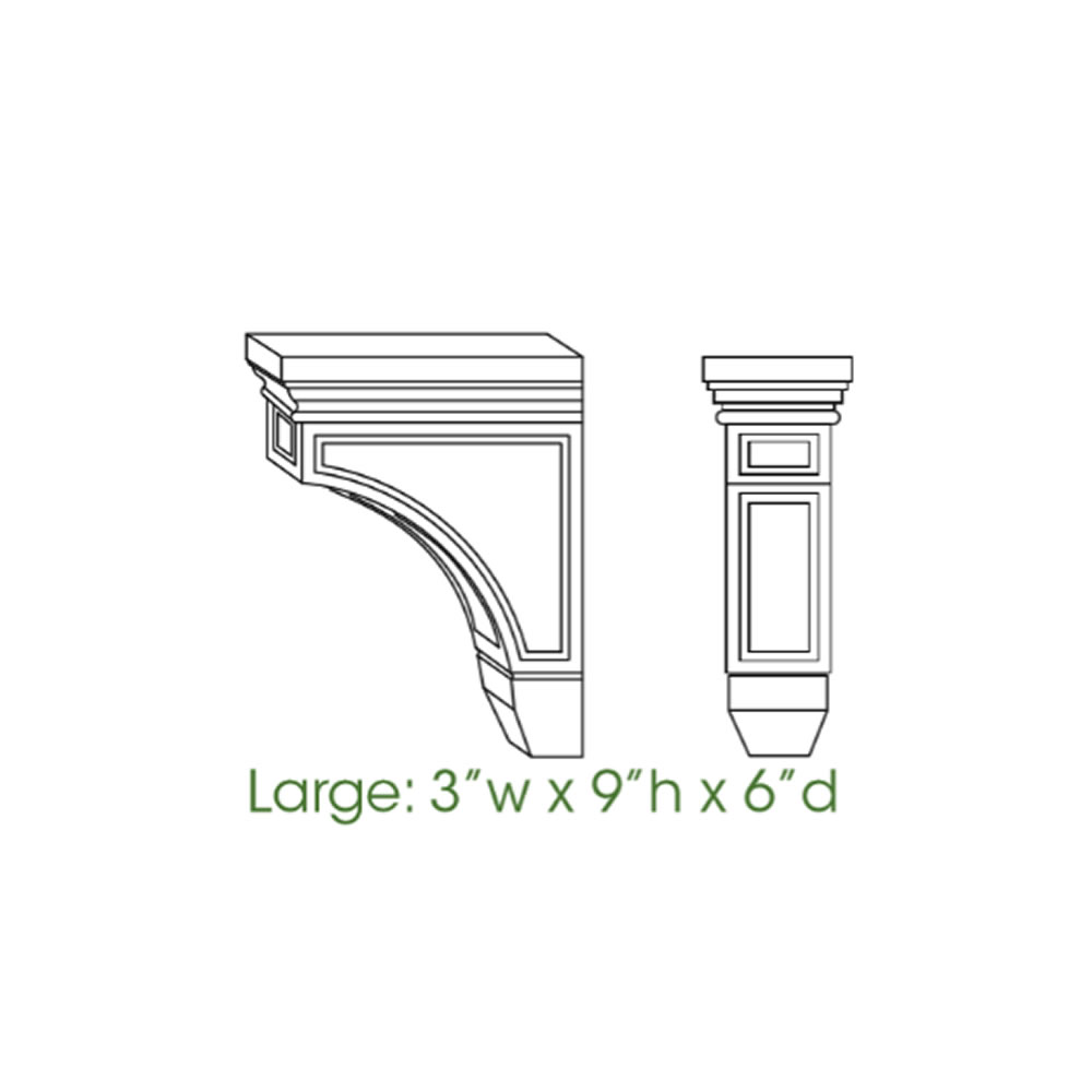 AB-CORBEL59 Decorative Large Corbell | Forevermark Lait Gray Shaker