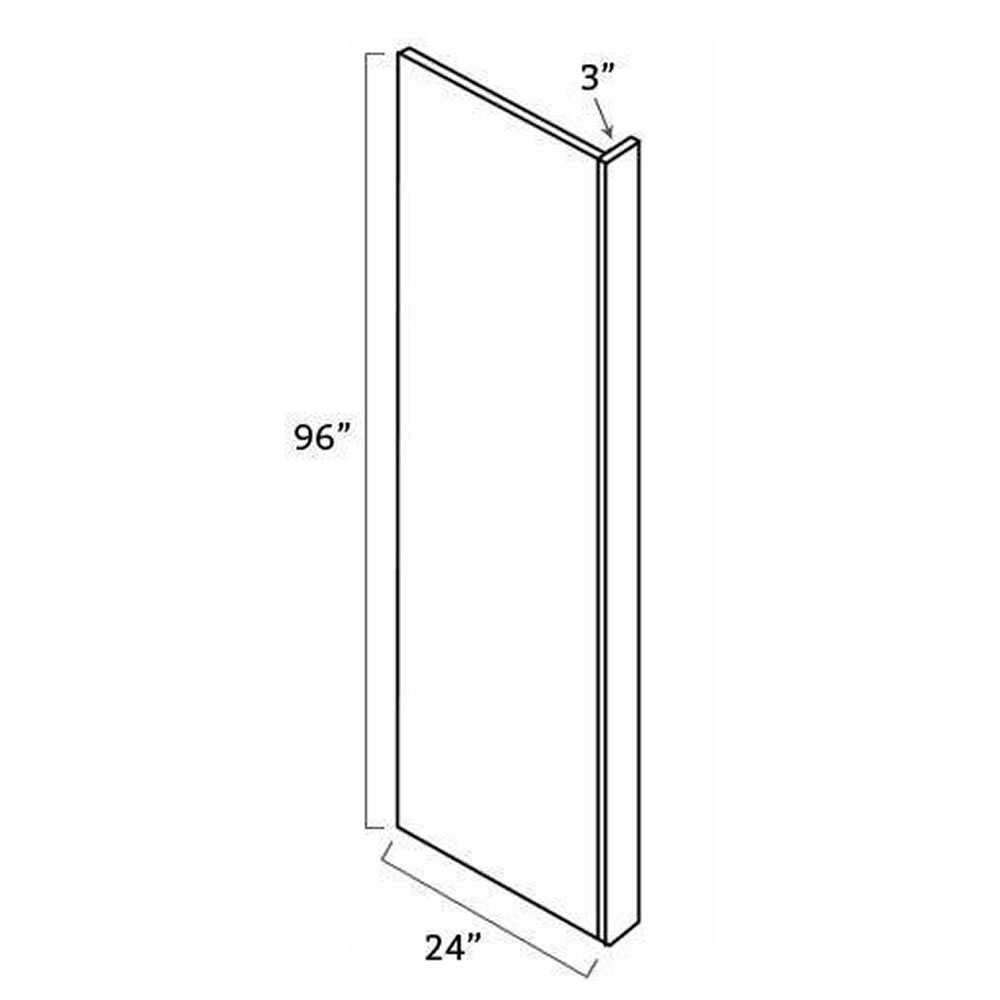 AB-REP2496(3)-3/4"" Refrigerator End Panel | Forevermark Lait Gray Shaker