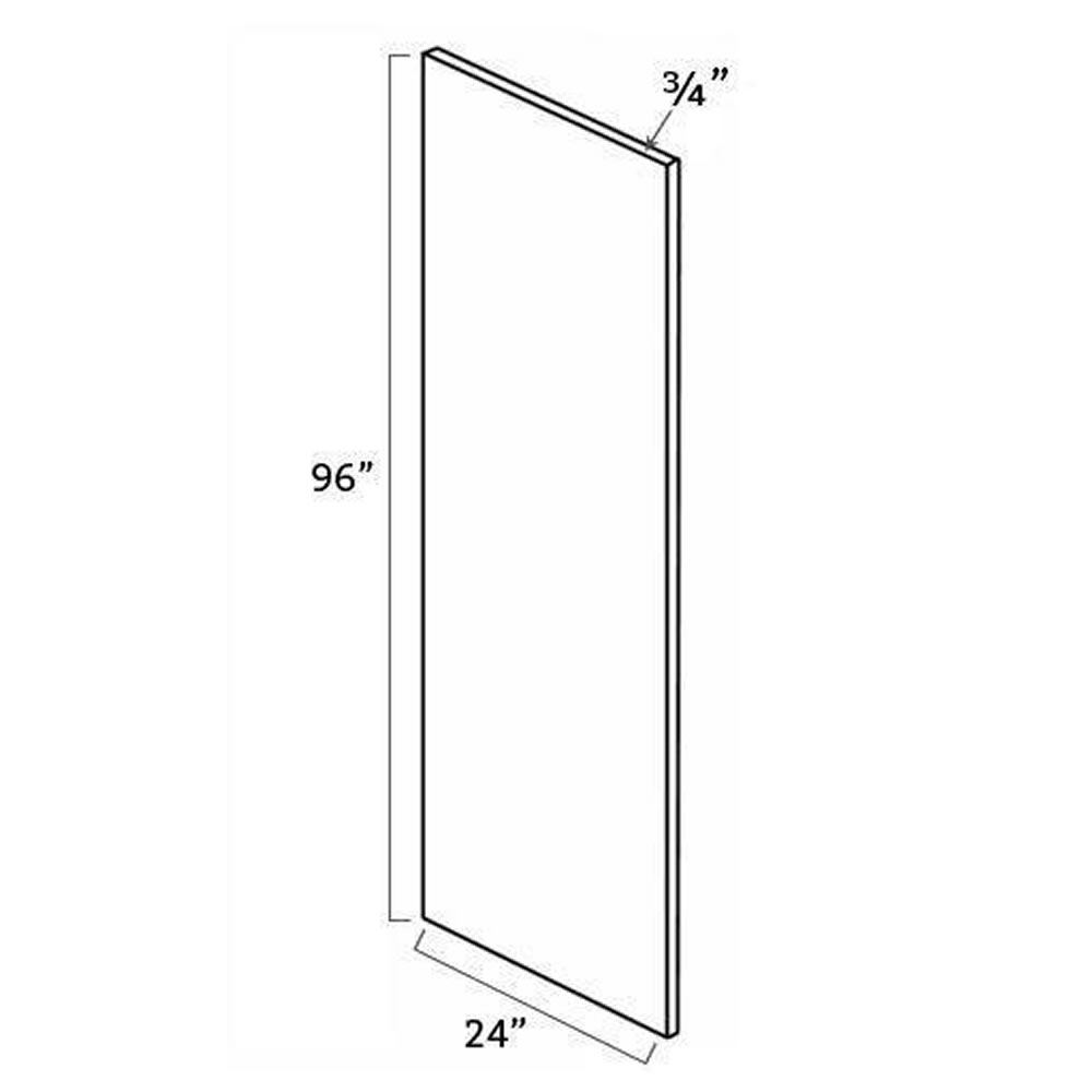AB-REP2496-3/4"" Refrigerator End Panel | Forevermark Lait Gray Shaker